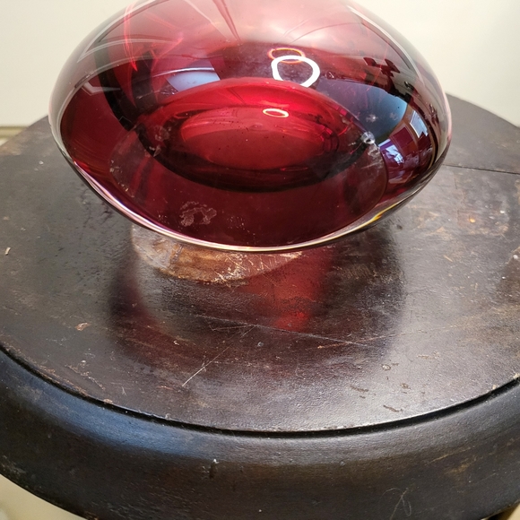 Vintage Murano Sumerso Hand Blown Glass Vase 10 3/4" - Picture 7 of 10